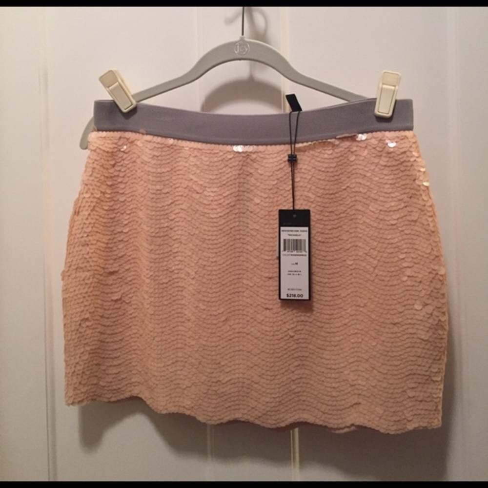 BCBG Peach Sequin Skirt